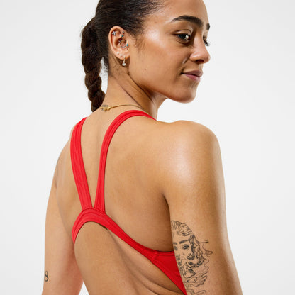 Speedo Team EnduranceX Leaderback Swimsuit Red