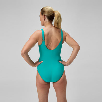 Speedo Shaping Cross Knot Swimsuit Turquoise