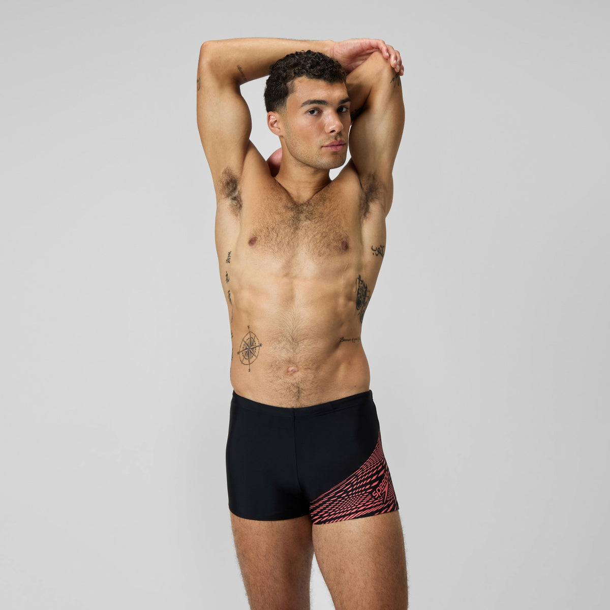 Speedo Medley Logo Aquashorts Black/Coral
