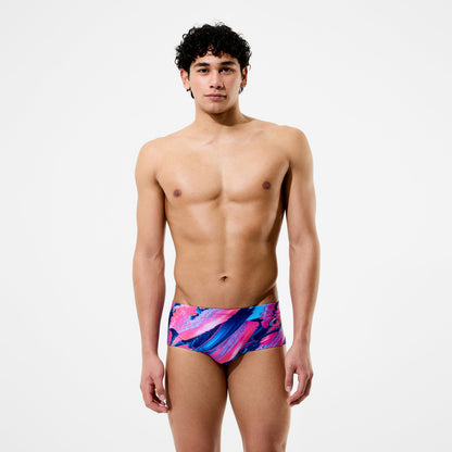 Speedo Club Training Printed Brief Blue/Pink
