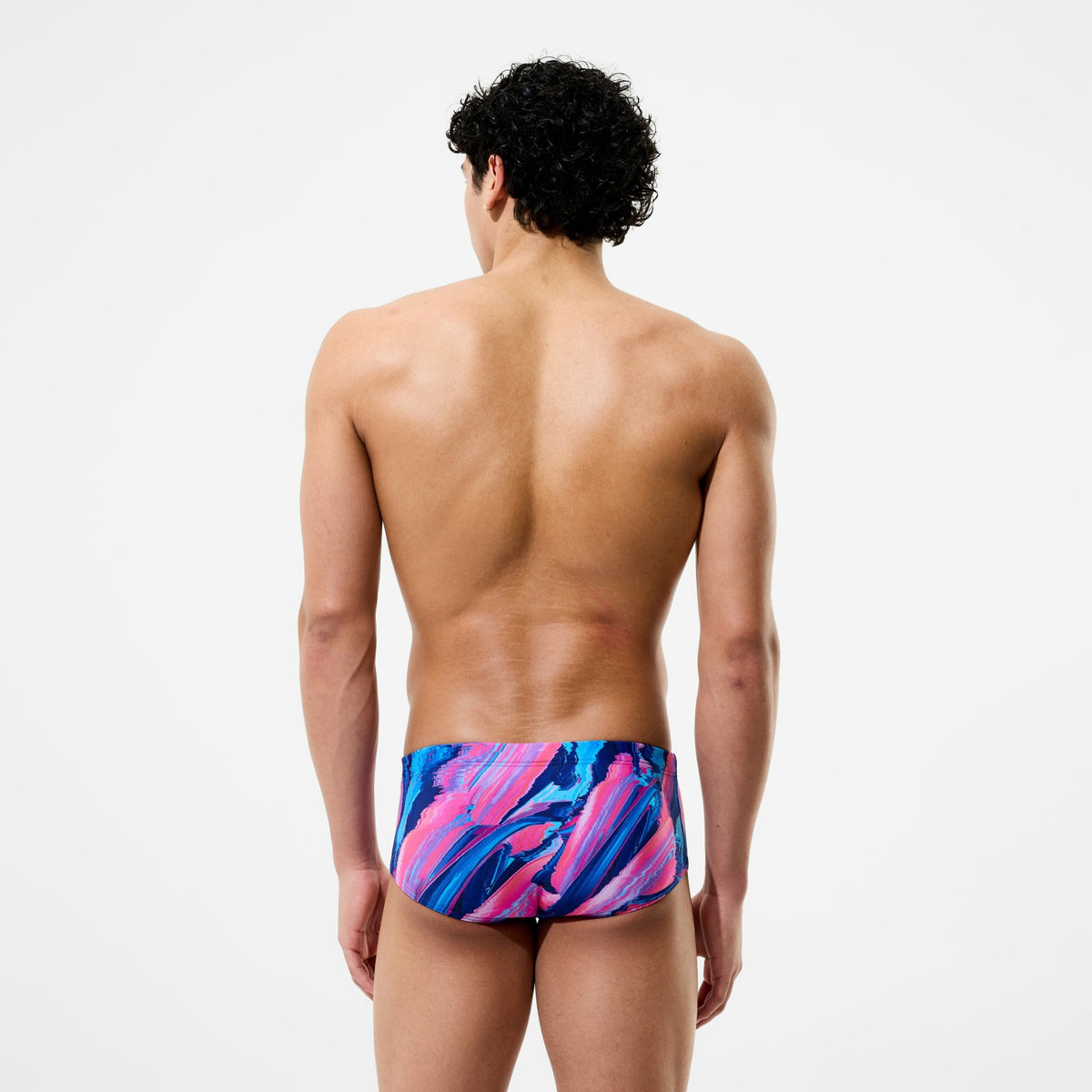 Speedo Club Training Printed Brief Blue/Pink