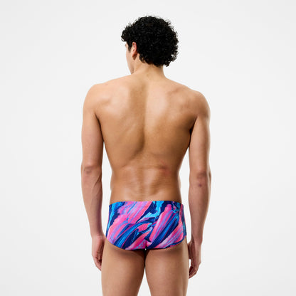 Speedo Club Training Printed Brief Blue/Pink