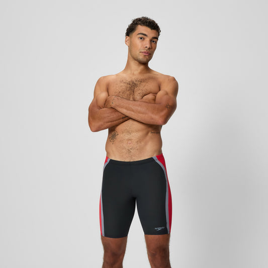 Speedo Solid Splice Jammer Black/Red