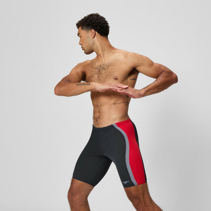 Speedo Solid Splice Jammer Black/Red