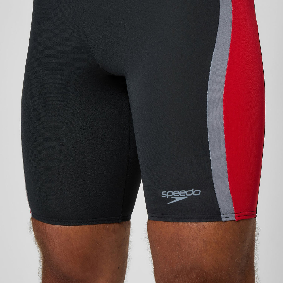 Speedo Solid Splice Jammer Black/Red