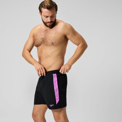 Speedo HyperBoom Splice Swim Shorts Black/Pink