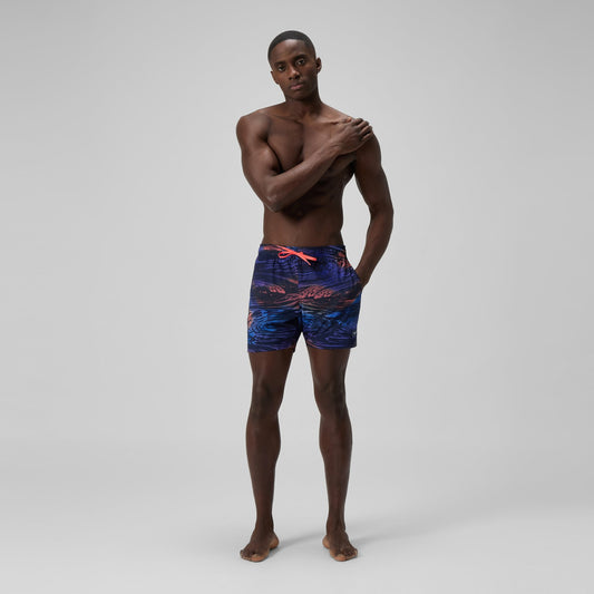 Speedo Redondo Edge Printed Swim Shorts Blue