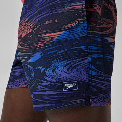 Speedo Redondo Edge Printed Swim Shorts Blue