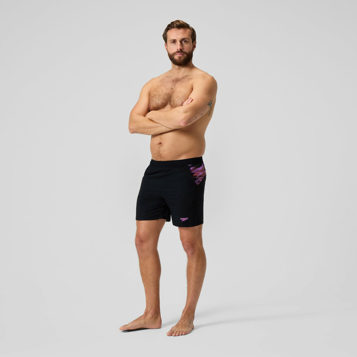 Speedo Xpress Lite Panel Swim Shorts Black/Pink