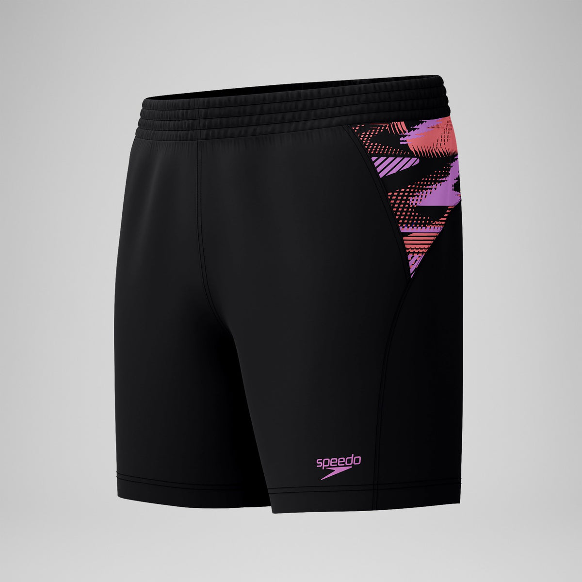 Speedo Xpress Lite Panel Swim Shorts Black/Pink
