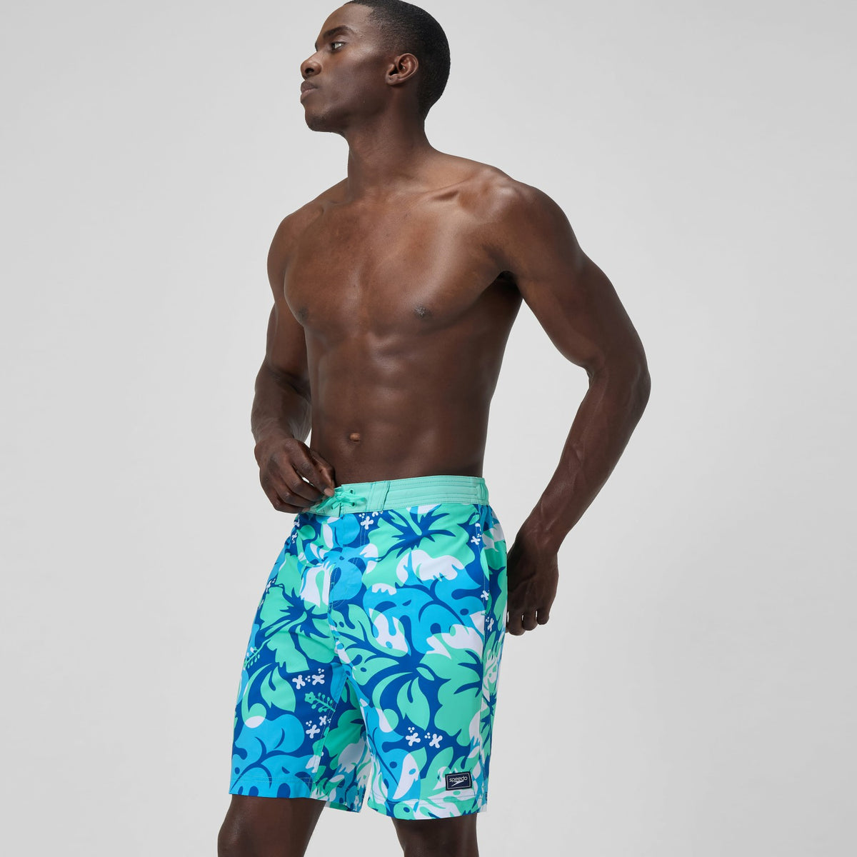 Speedo Printed Bondi Swim Shorts Turquoise/Blue