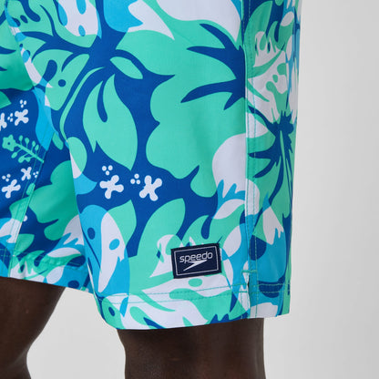 Speedo Printed Bondi Swim Shorts Turquoise/Blue