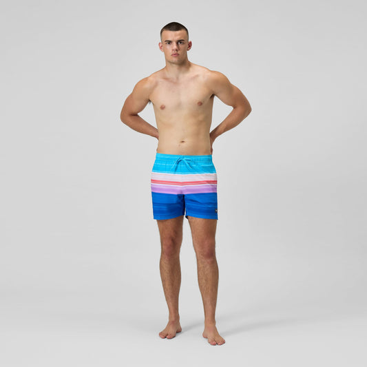 Speedo Printed Redondo Edge Swim Shorts Blue/Pink