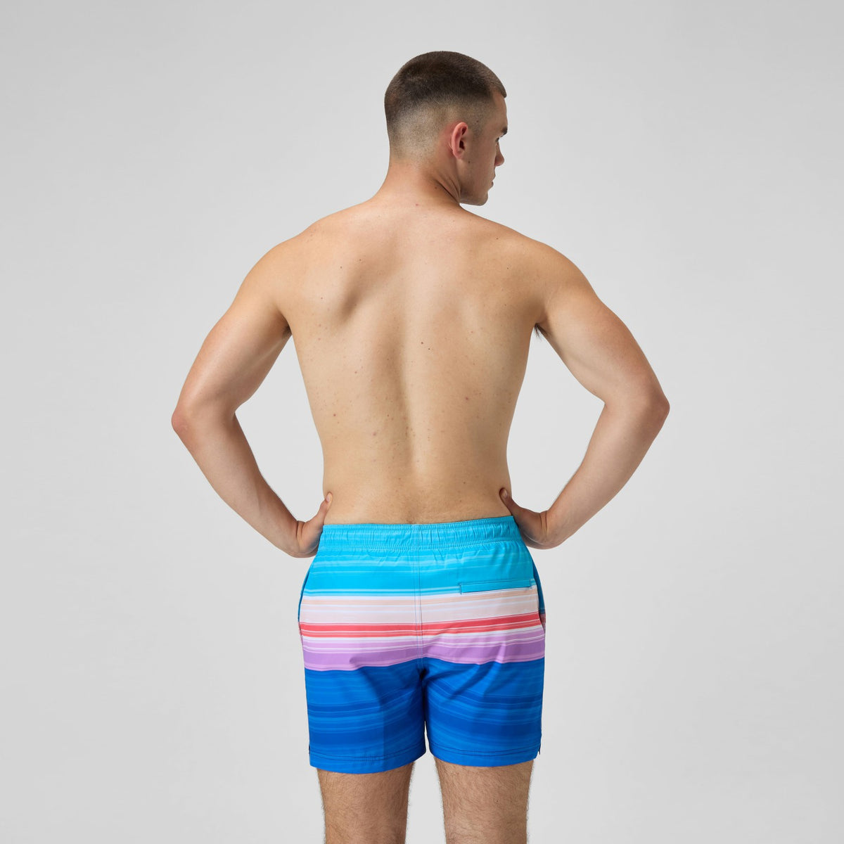 Speedo Printed Redondo Edge Swim Shorts Blue/Pink