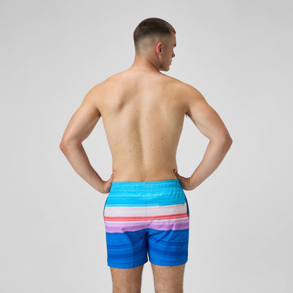 Speedo Printed Redondo Edge Swim Shorts Blue/Pink