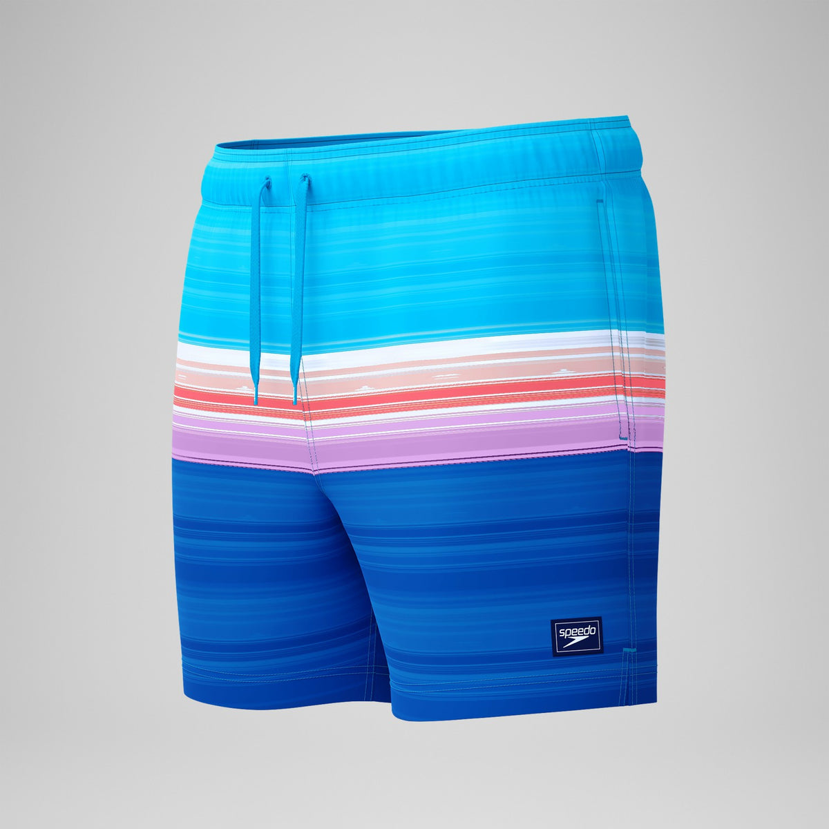 Speedo Printed Redondo Edge Swim Shorts Blue/Pink