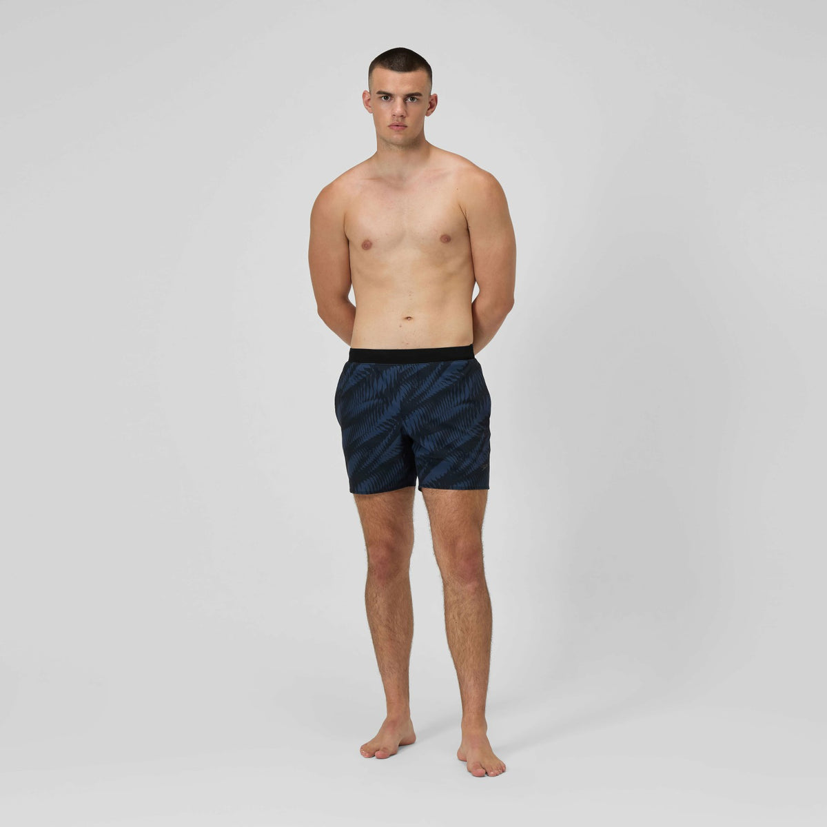 Speedo Print Volley Swim Shorts Black/Grey