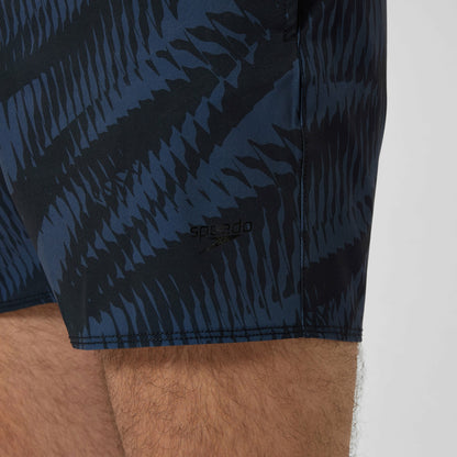 Speedo Print Volley Swim Shorts Black/Grey