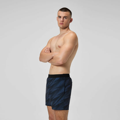 Speedo Print Volley Swim Shorts Black/Grey