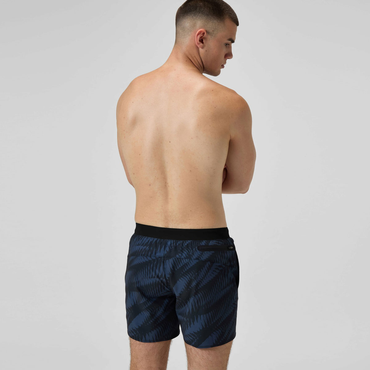 Speedo Print Volley Swim Shorts Black/Grey