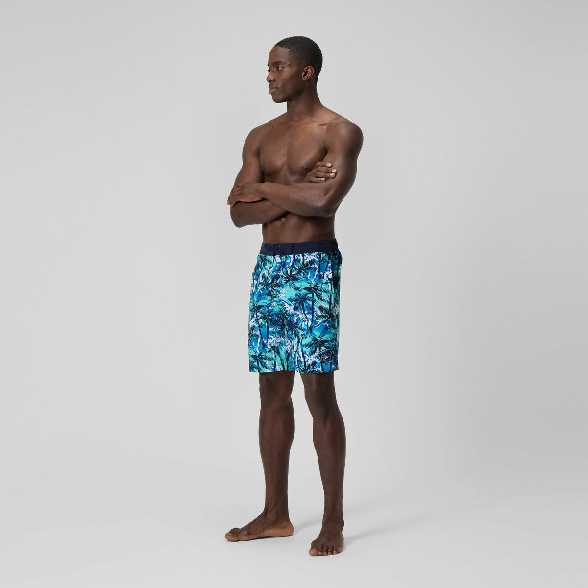 Speedo Printed Bondi Swim Shorts Blue