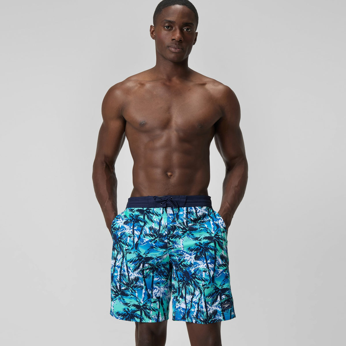 Speedo Printed Bondi Swim Shorts Blue