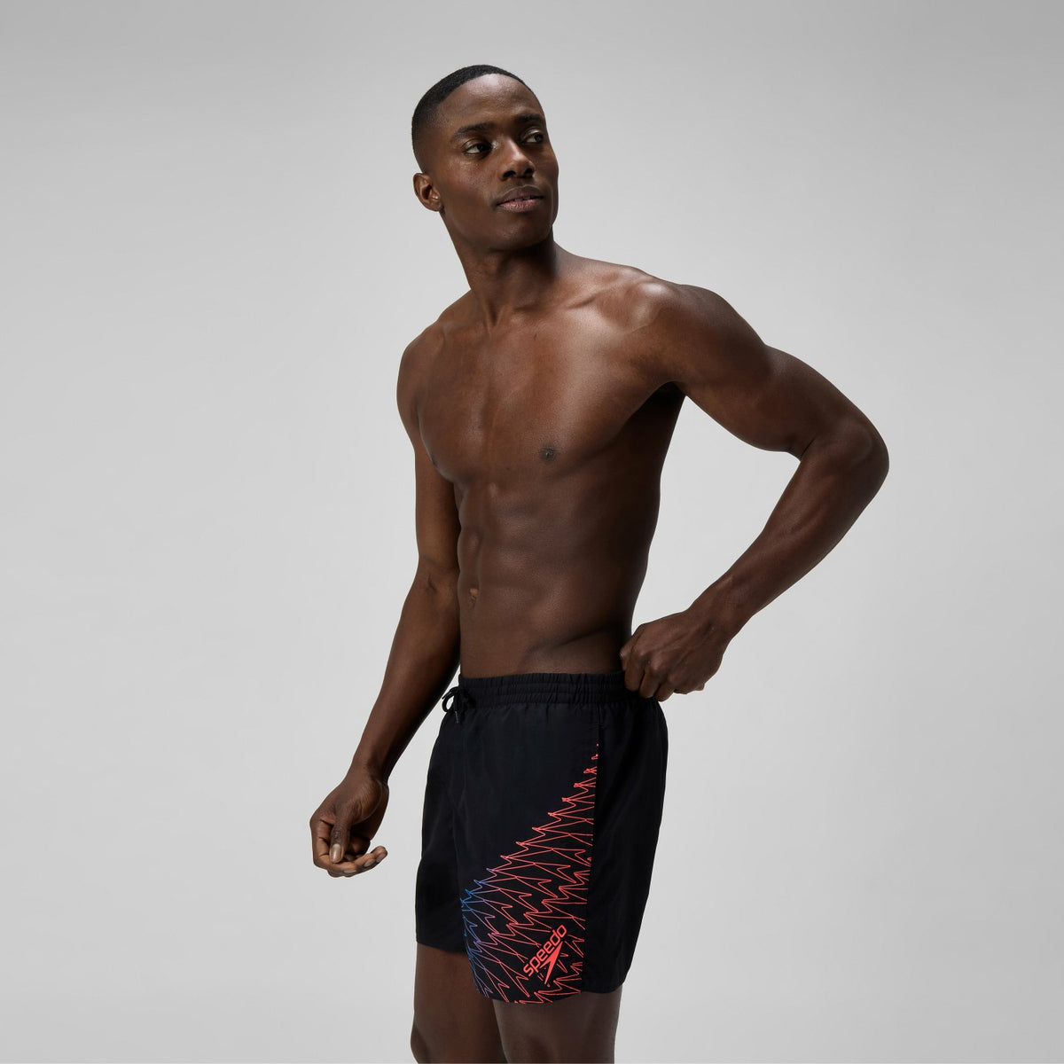 Speedo Medley Logo Swim Shorts Black/Orange