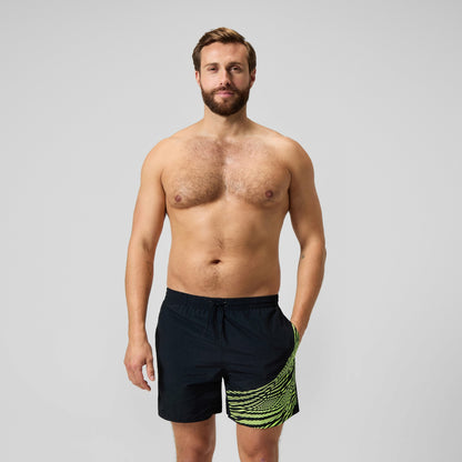 Speedo HyperBoom Splice Swim Shorts Black/Yellow