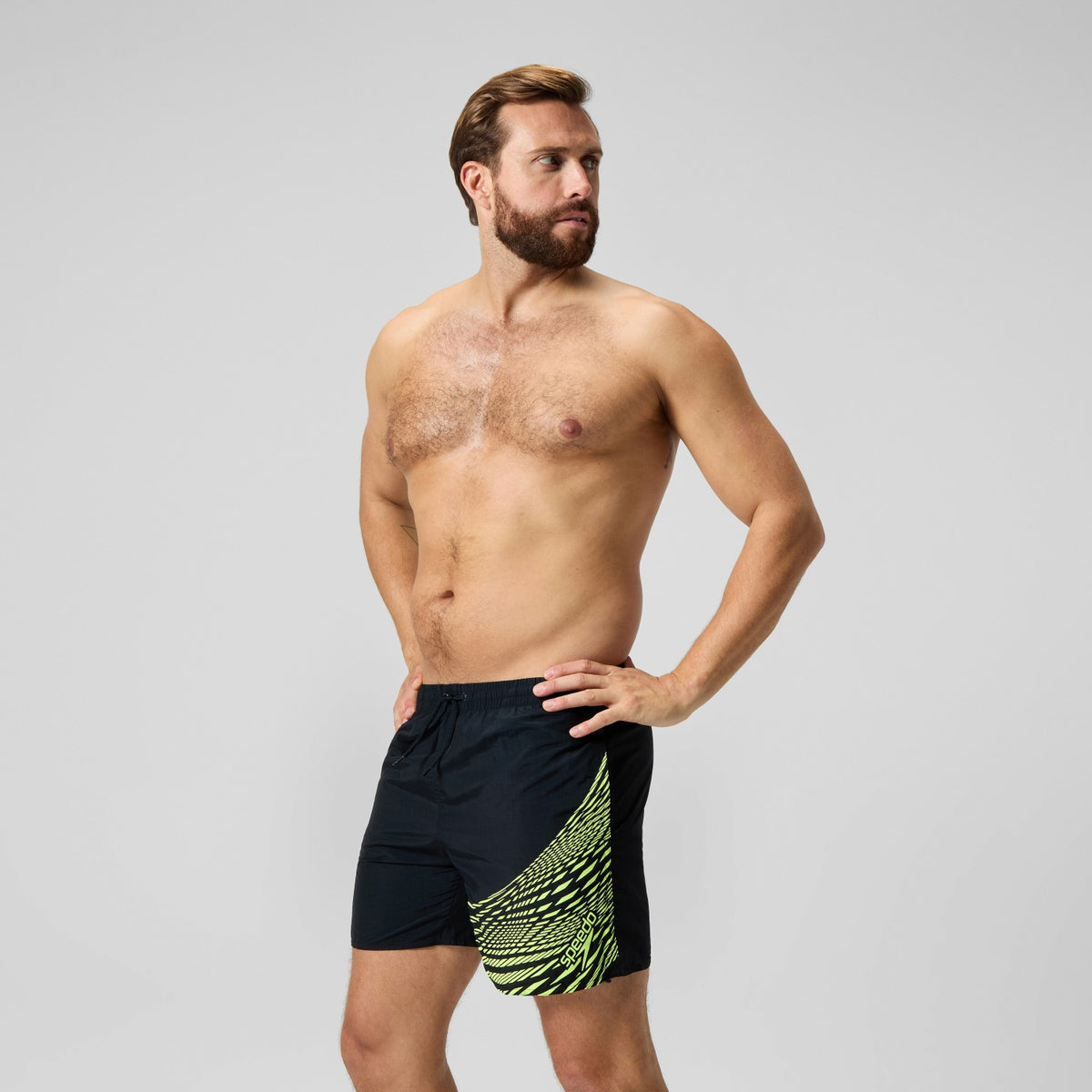Speedo HyperBoom Splice Swim Shorts Black/Yellow