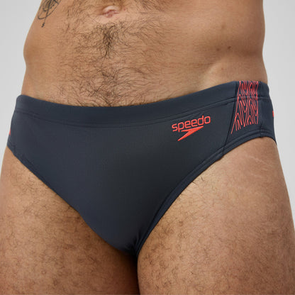 Speedo Hyperboom Splice Brief Grey/Red