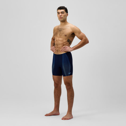 Speedo Duo Logo Logo Print Mid Jammer Navy/Blue