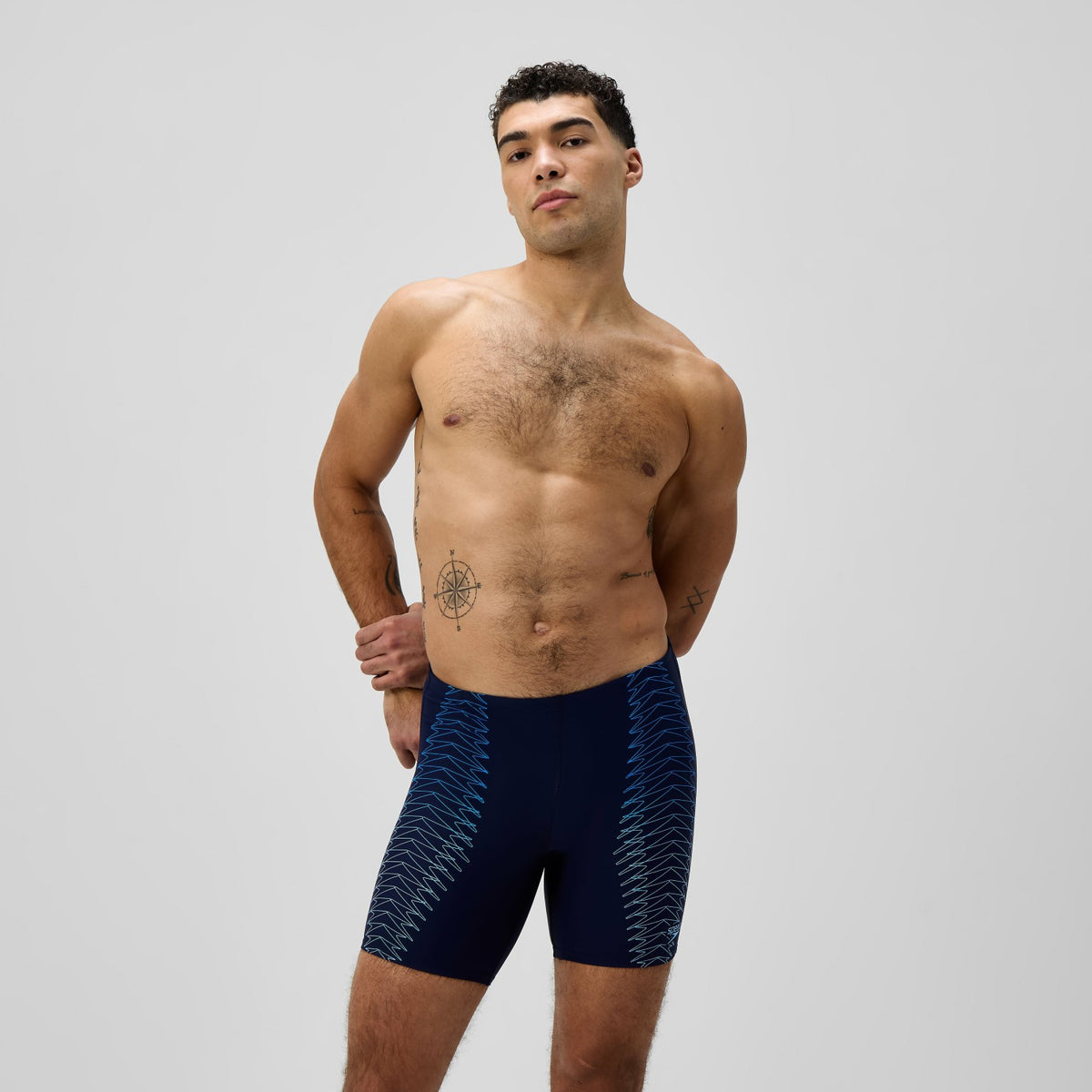 Speedo Duo Logo Logo Print Mid Jammer Navy/Blue