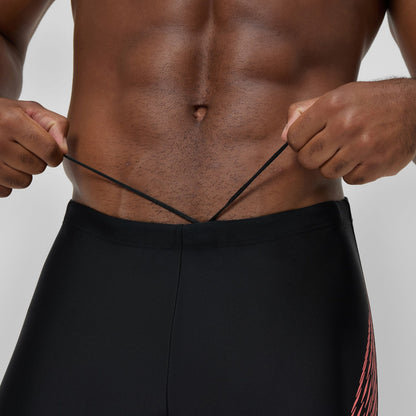 Speedo Medley Logo Jammer Black/Coral