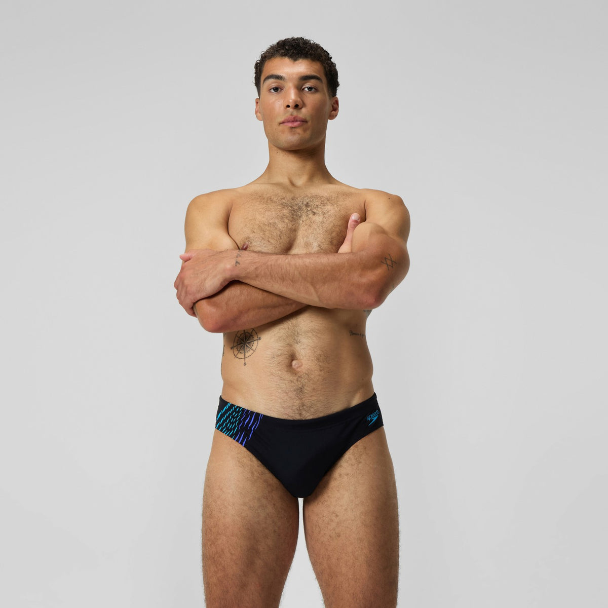 Speedo Tech Panel Brief Black/Blue