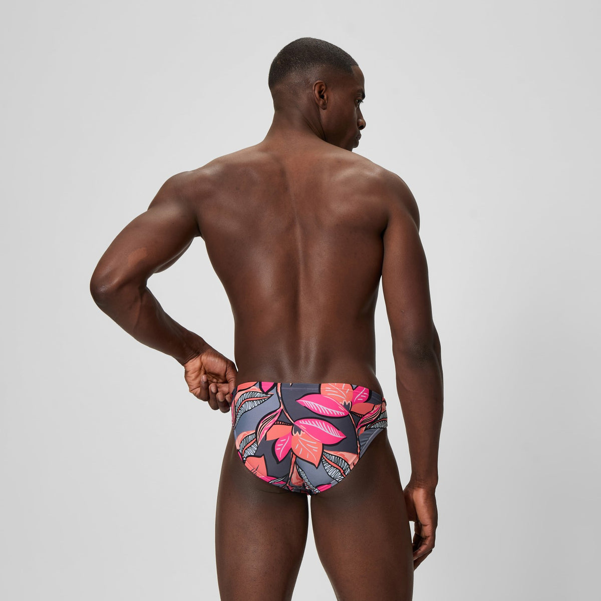 Speedo Beachstar Printed Brief Coral/Grey