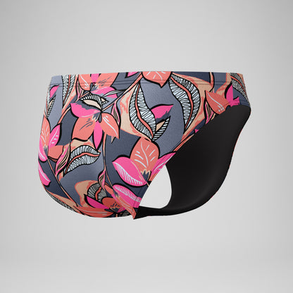 Speedo Beachstar Printed Brief Coral/Grey