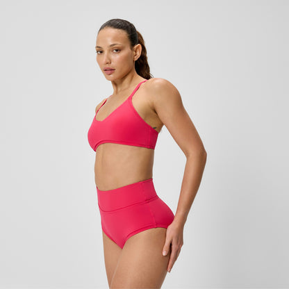 Speedo Solid Triangle Bikini Top Ruby