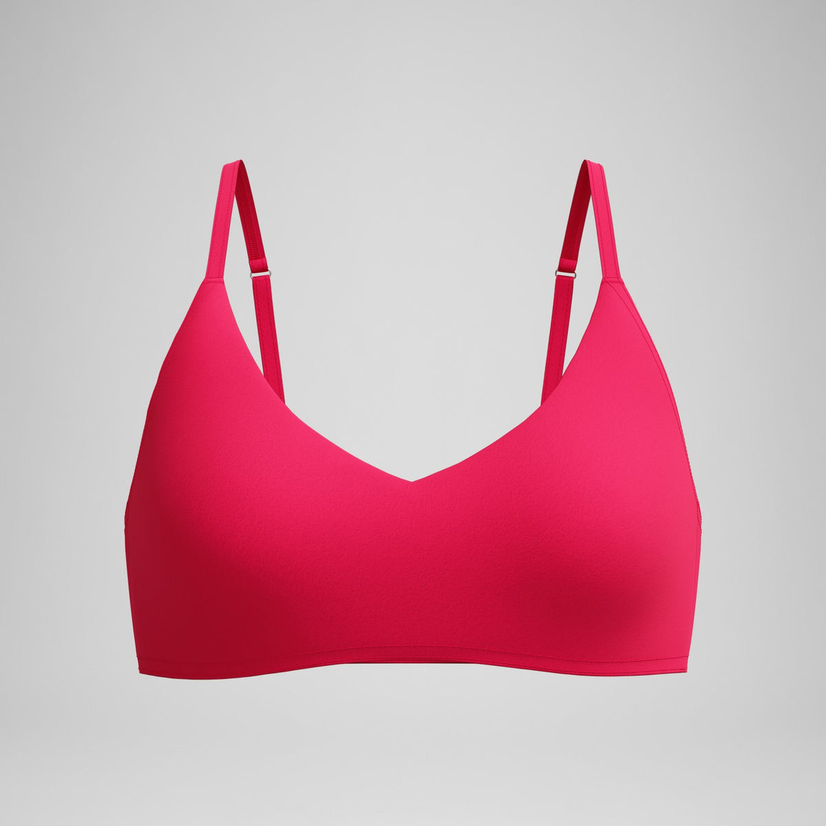 Speedo Solid Triangle Bikini Top Ruby