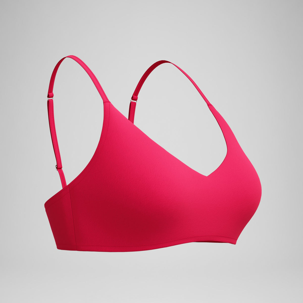 Speedo Solid Triangle Bikini Top Ruby