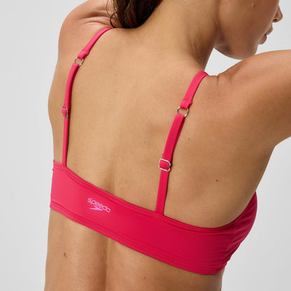 Speedo Solid Triangle Bikini Top Ruby