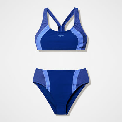 Speedo Quantum Rib Splice Two Piece Blue