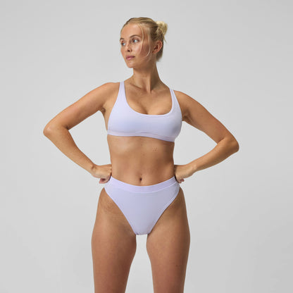 Speedo FLU3NTE Solid Hi Waist Bikini Bottom Lilac