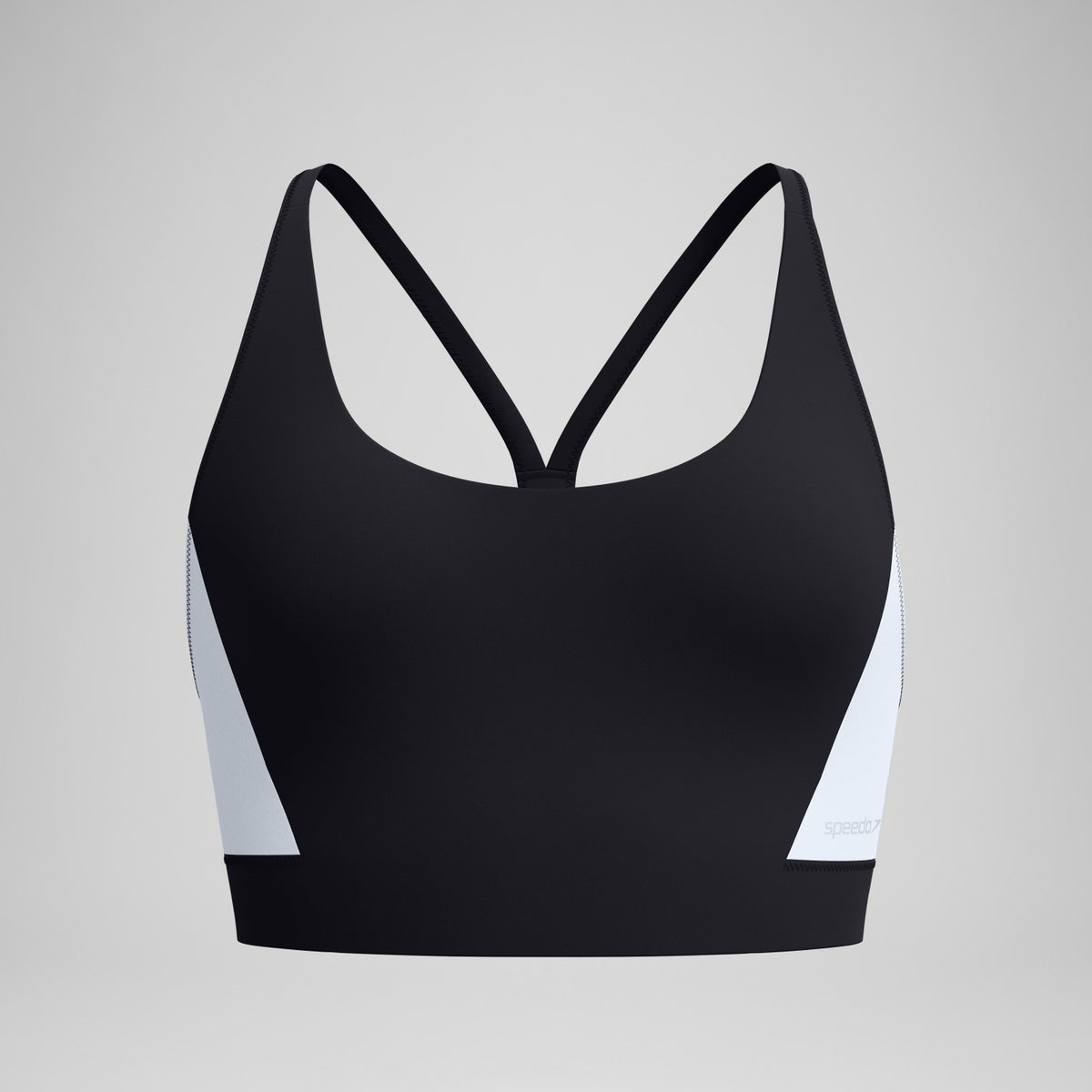 Speedo Colourblock Bikini Top Black/White