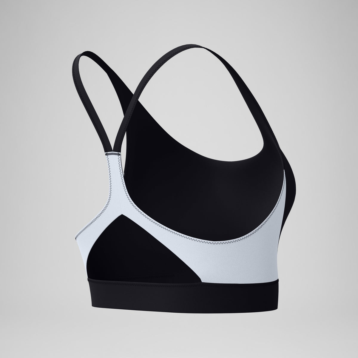 Speedo Colourblock Bikini Top Black/White