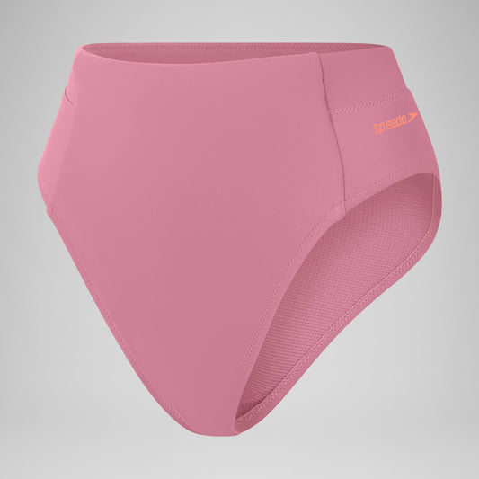 Speedo Solid High Waisted Bikini Bottom Purple
