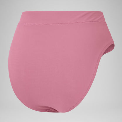 Speedo Solid High Waisted Bikini Bottom Purple