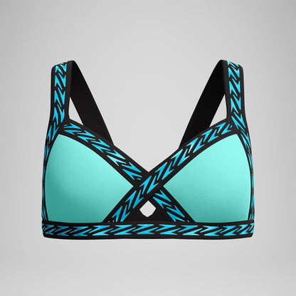 Speedo FLU3NTE Logo Elastic Bikini Top Turquoise