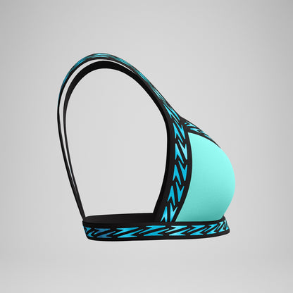 Speedo FLU3NTE Logo Elastic Bikini Top Turquoise