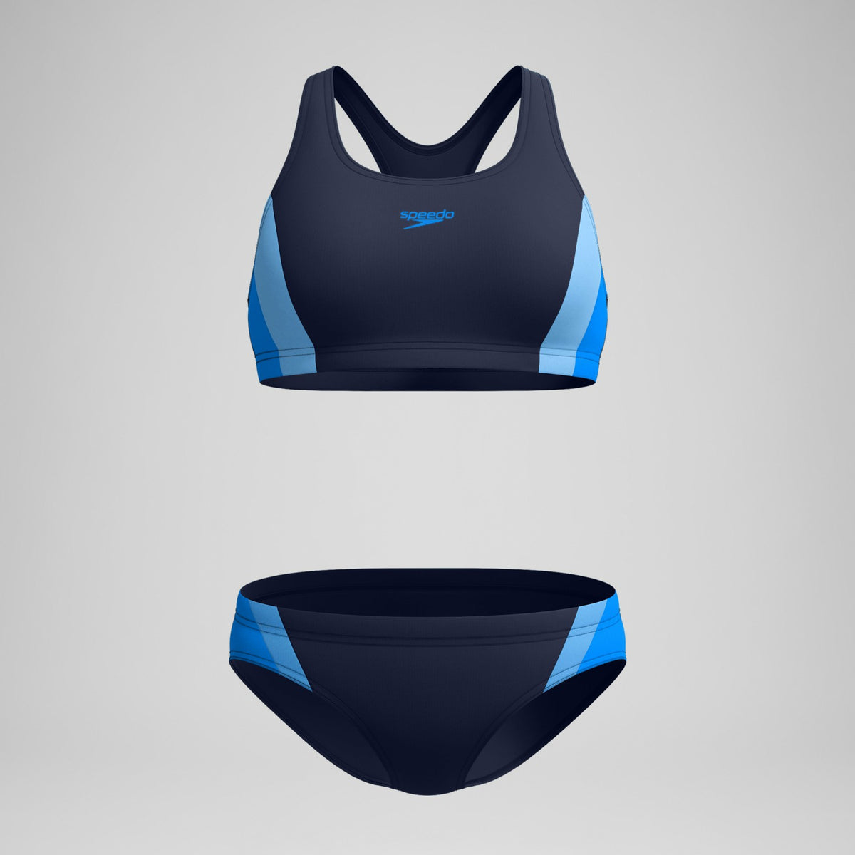 Speedo Colourblock Splice 2.0 Bikini Set Navy/Blue