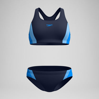 Speedo Colourblock Splice 2.0 Bikini Set Navy/Blue